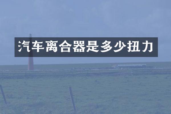 汽车离合器是多少扭力