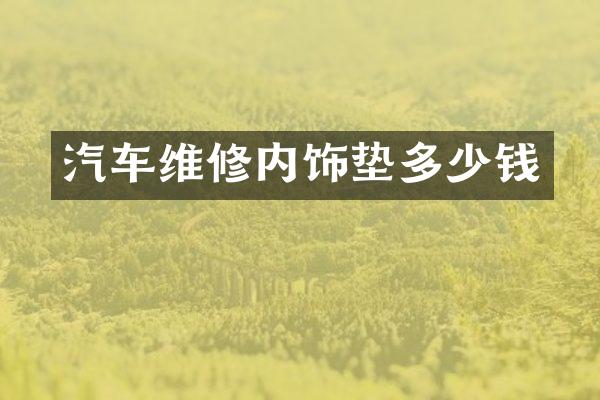 汽车维修内饰垫多少钱
