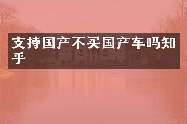 支持国产不买国产车吗知乎
