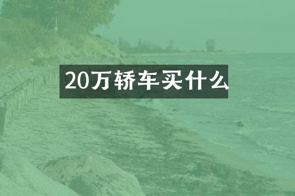 20万轿车