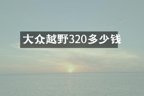 大众越野320多少钱