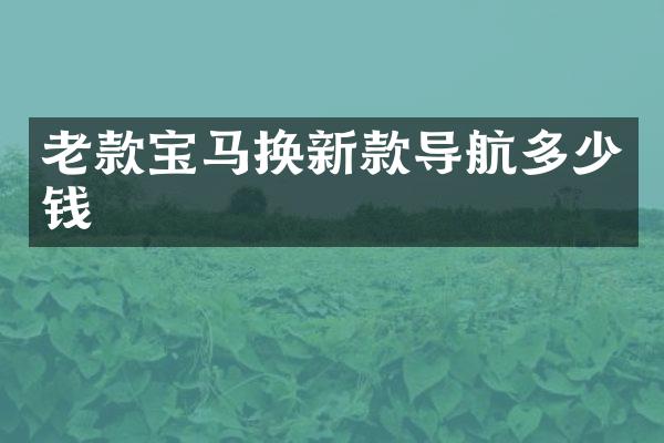 老款宝马换新款导航多少钱
