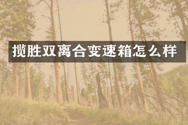 揽胜双离合变速箱怎么样