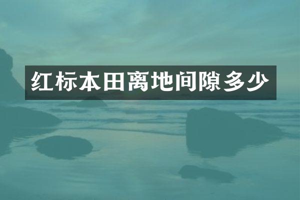红标本田离地间隙多少