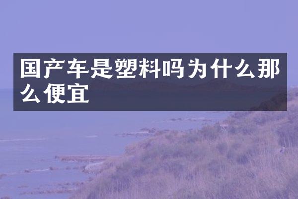 国产车是塑料吗为什么那么便宜