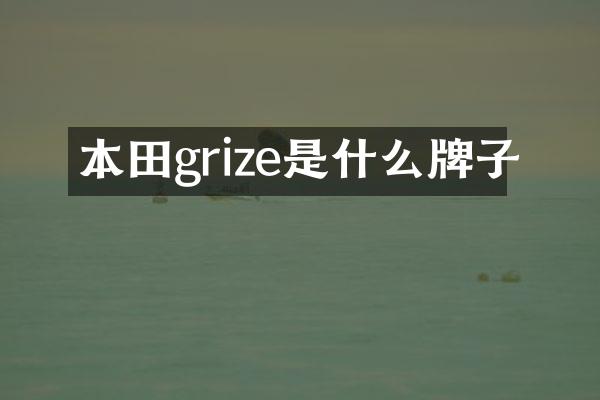 本田grize是什么牌子