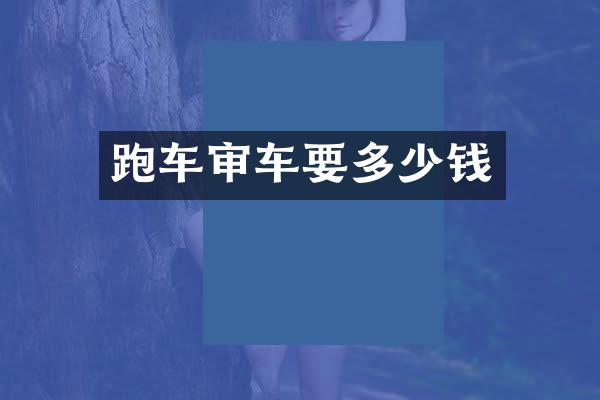 跑车审车要多少钱