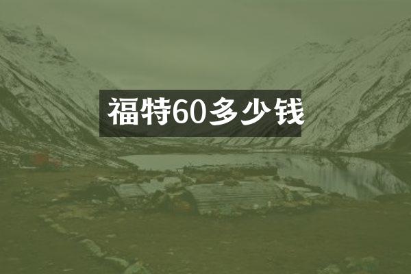 福特60多少钱