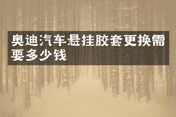 奥迪汽车悬挂胶套更换需要多少钱