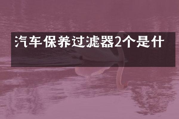 汽车保养过滤器2个是什么
