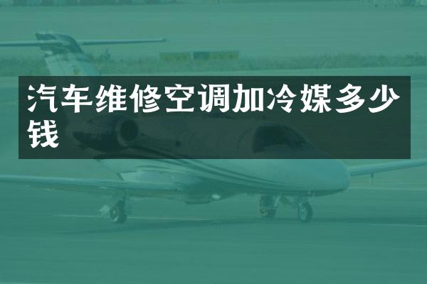 汽车维修空调加冷媒多少钱