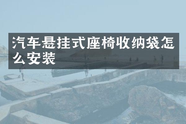汽车悬挂式座椅收纳袋怎么安装