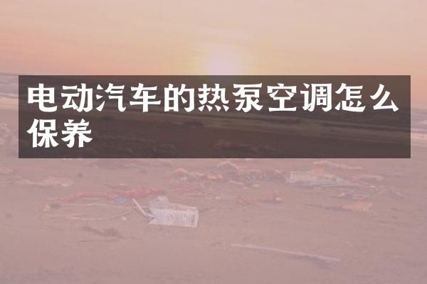 电动汽车的热泵空调怎么保养