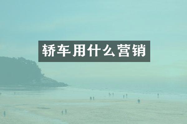 轿车用什么营销