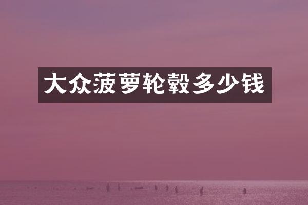 大众菠萝轮毂多少钱