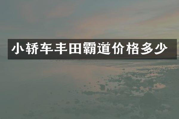 小轿车丰田霸道价格多少