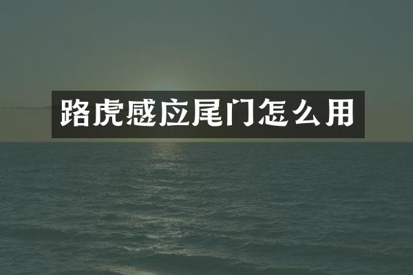 路虎感应尾门怎么用