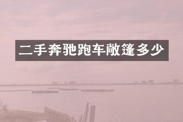 二手奔驰跑车敞篷多少