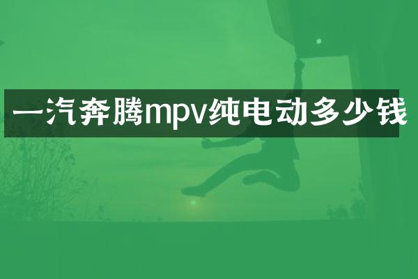 一汽奔腾mpv纯电动多少钱