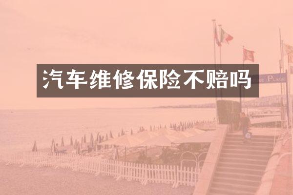 汽车维修保险不赔吗