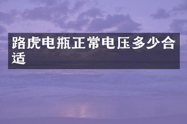 路虎电瓶正常电压多少合适