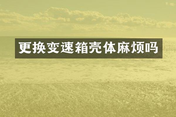 更换变速箱壳体麻烦吗