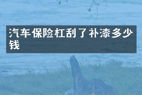 汽车保险杠刮了补漆多少钱