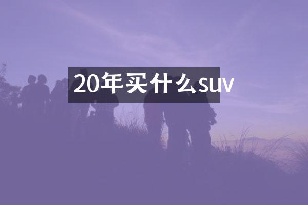 20年suv