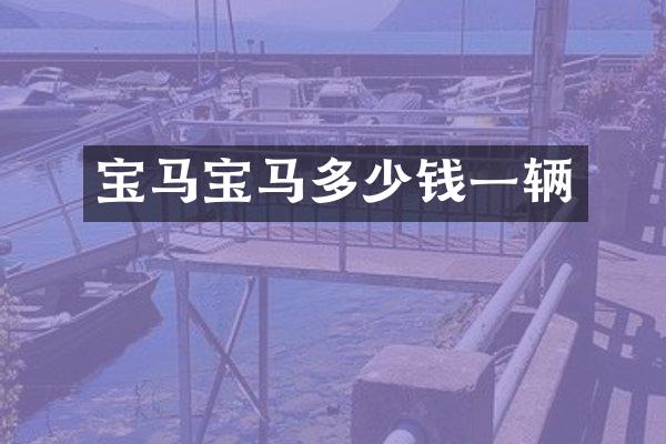 宝马宝马多少钱一辆