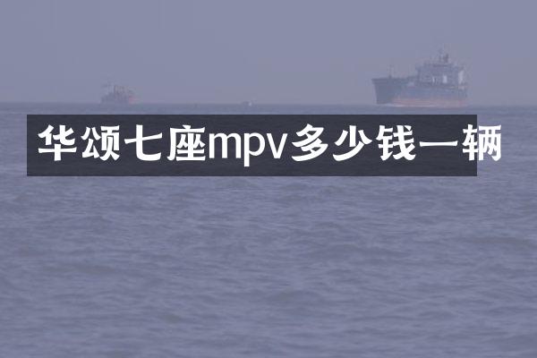 华颂七座mpv多少钱一辆