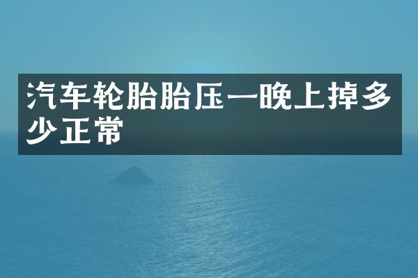 汽车轮胎胎压一晚上掉多少正常