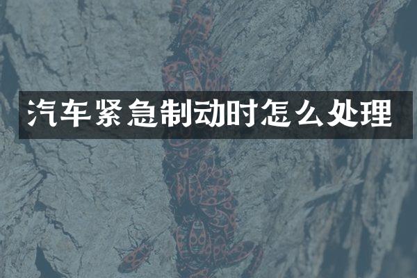 汽车紧急制动时怎么处理