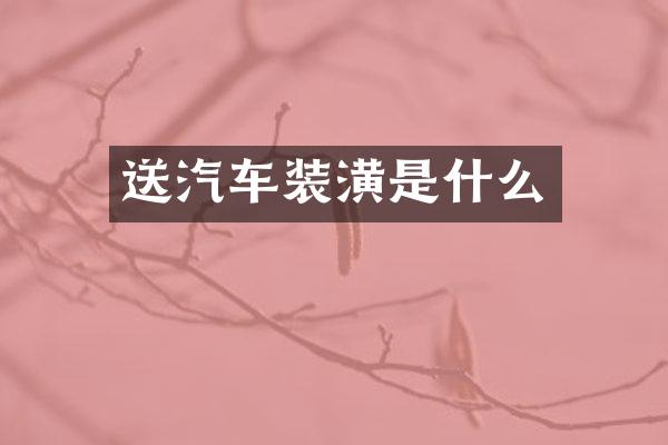 送汽车装潢是什么