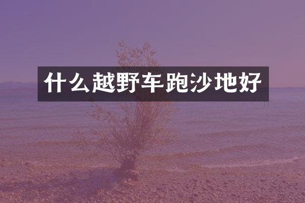 什么越野车跑沙地好