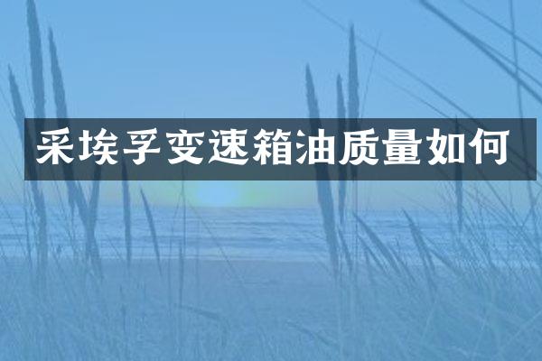 采埃孚变速箱油质量如何