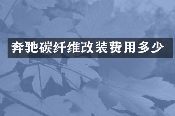 奔驰碳纤维改装费用多少
