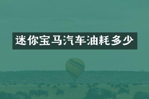 迷你宝马汽车油耗多少