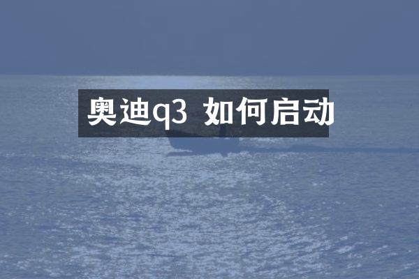 奥迪q3 如何启动