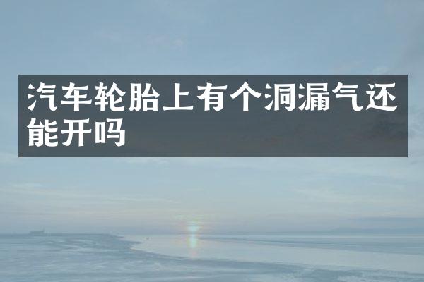 汽车轮胎上有个洞漏气还能开吗