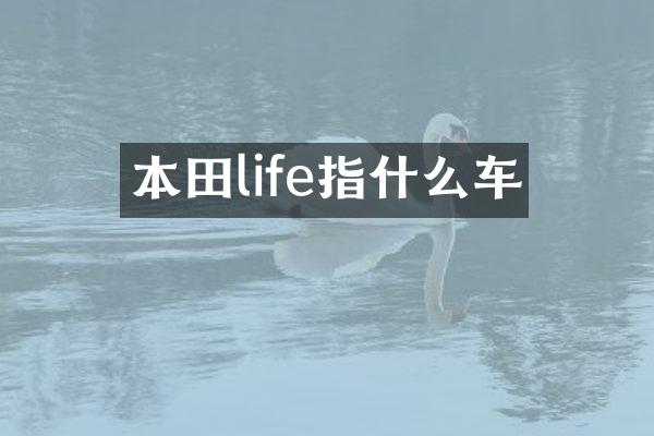 本田life指什么车