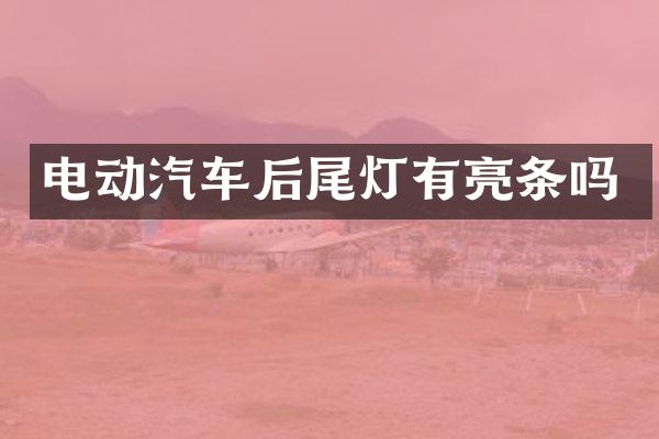 电动汽车后尾灯有亮条吗