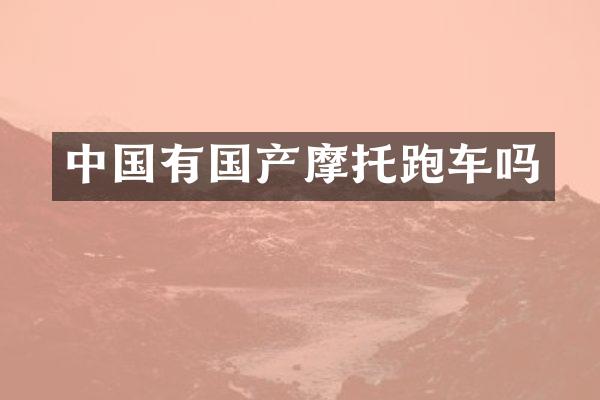 中国有国产摩托跑车吗