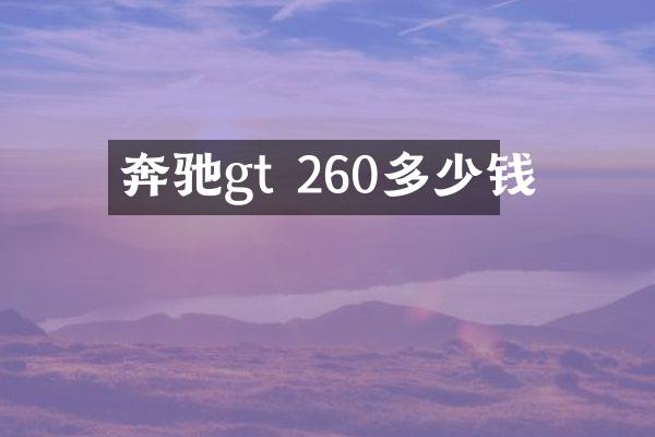 奔驰gt 260多少钱