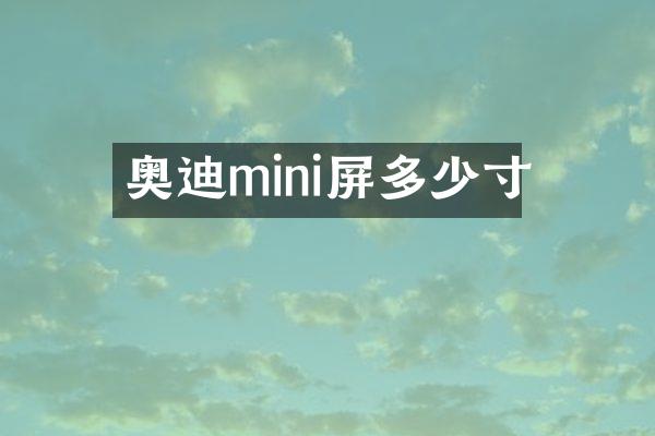 奥迪mini屏多少寸