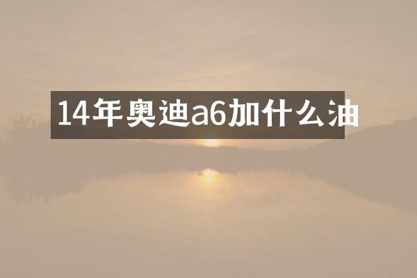 14年奥迪a6加什么油