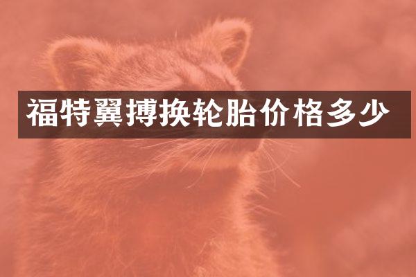 福特翼搏换轮胎价格多少