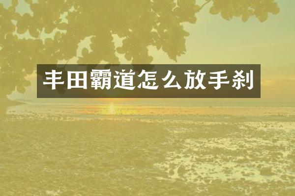 丰田霸道怎么放手刹