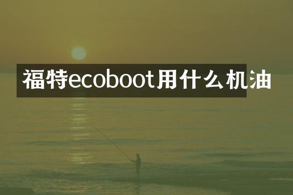 福特ecoboot用什么机油