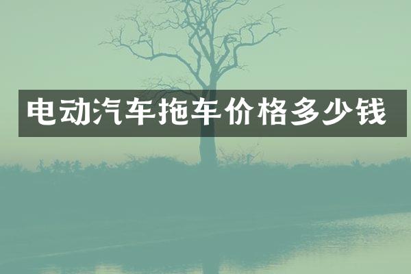 电动汽车拖车价格多少钱