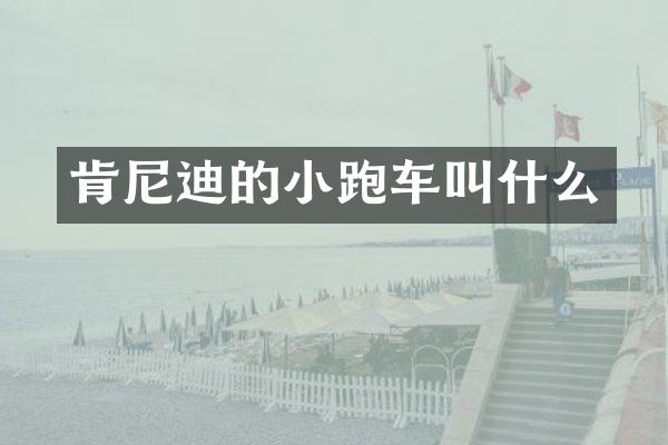 肯尼迪的小跑车叫什么